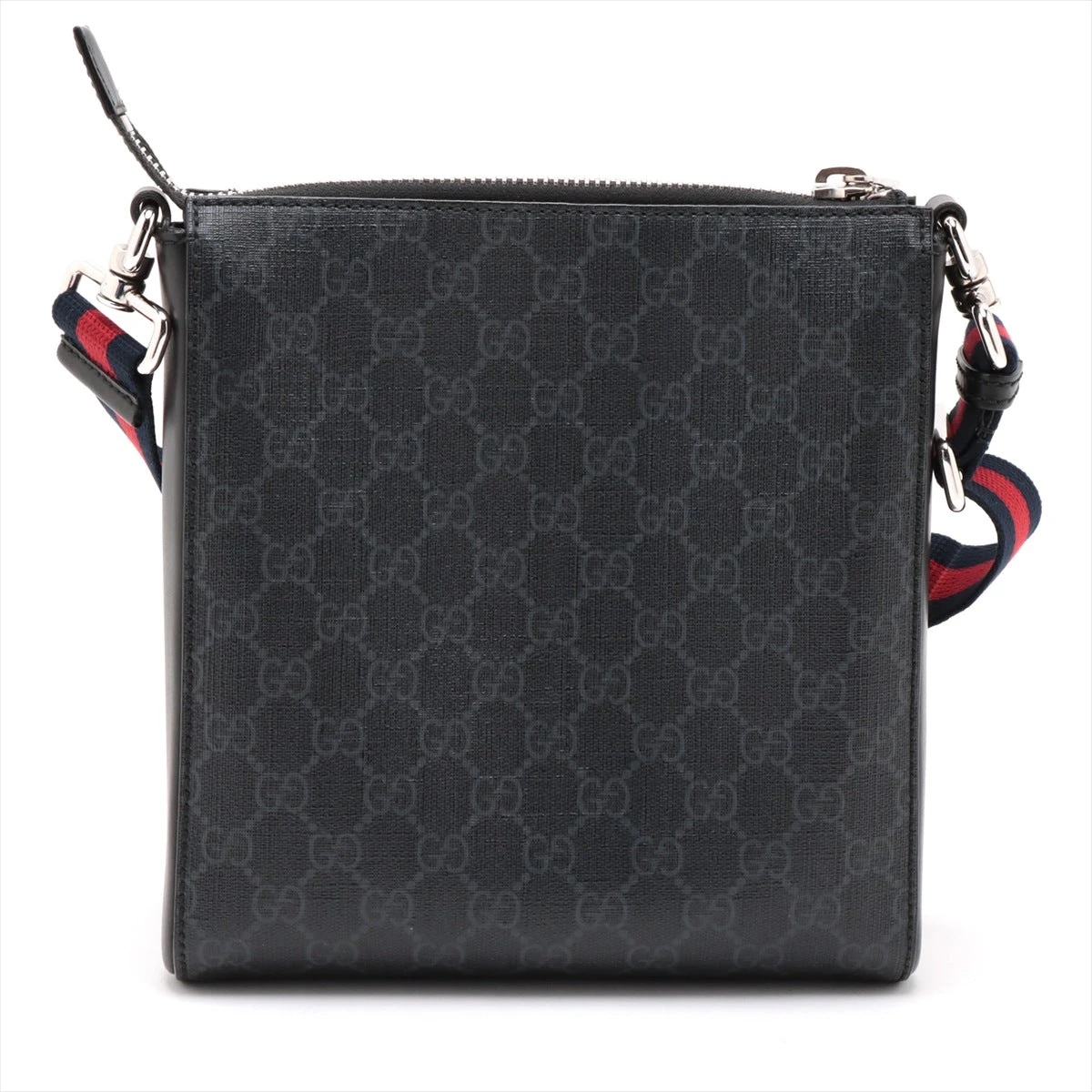 【12月スーパーSALE 15％OFF】 グッチ GGスプリーム PVC×レザー ショルダーバッグ ブラック バッグ