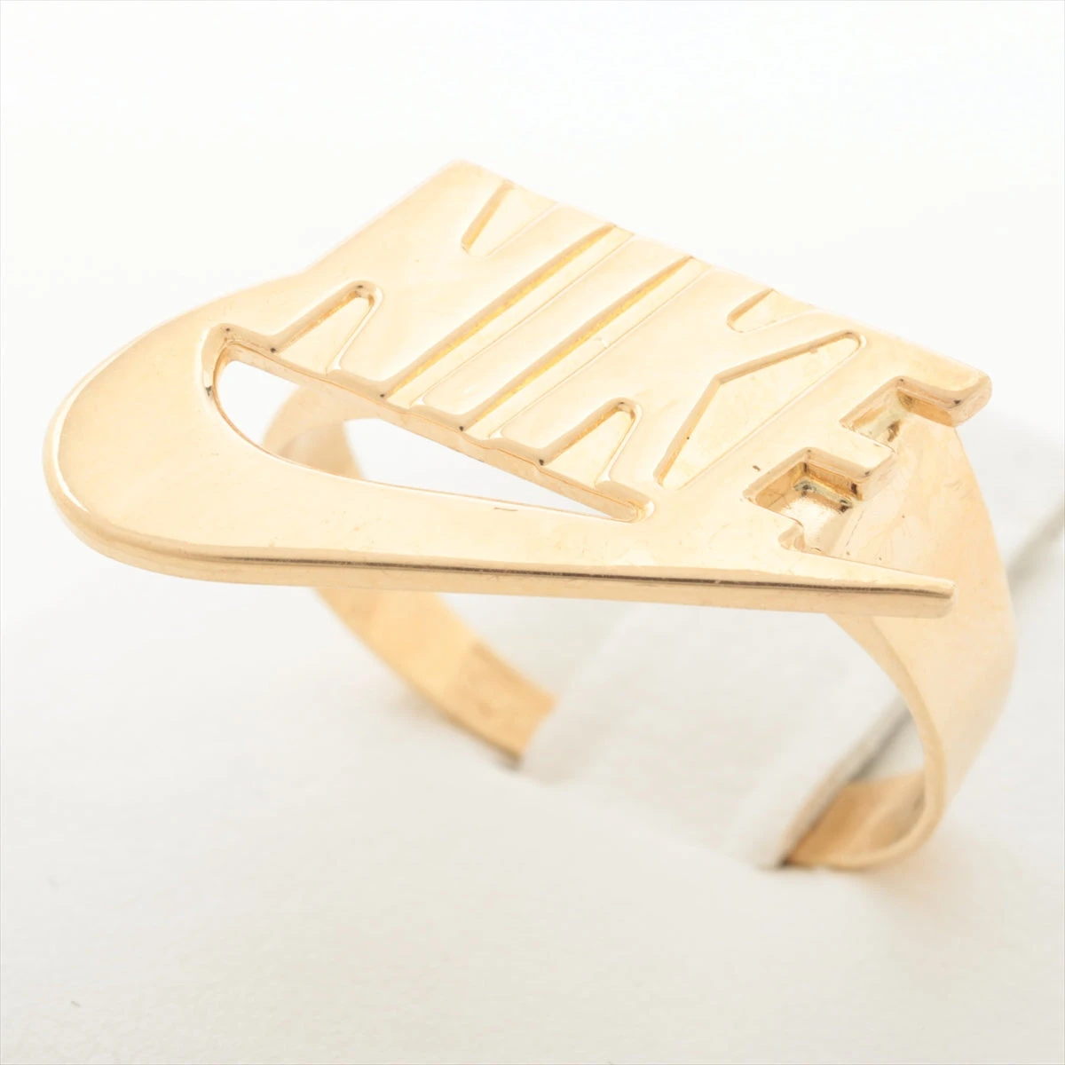 激レア 廃盤 supreme リング 指輪 ナイキ×シュプリーム リング 14K(YG) 4.0g 地金キズ 打痕 歪み
