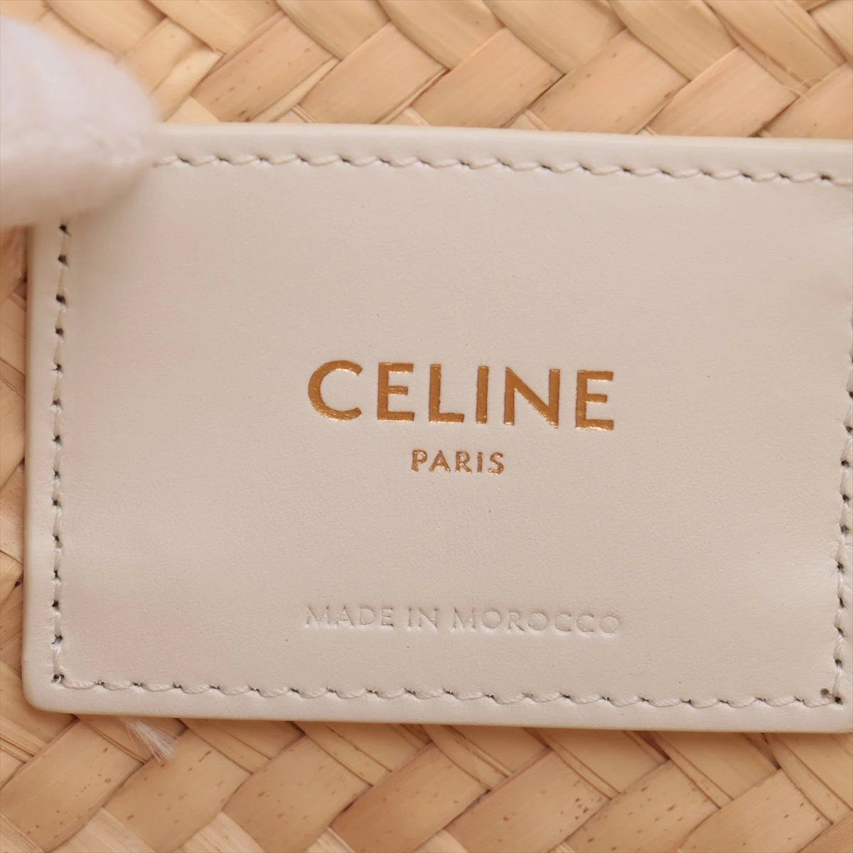 セリーヌ トリオンフ パニエ ラフィア×レザー カゴバッグ ベージュ ホワイト セリーヌ トリオンフ パニエ ラフィア×レザー カゴバッグ ホワイト