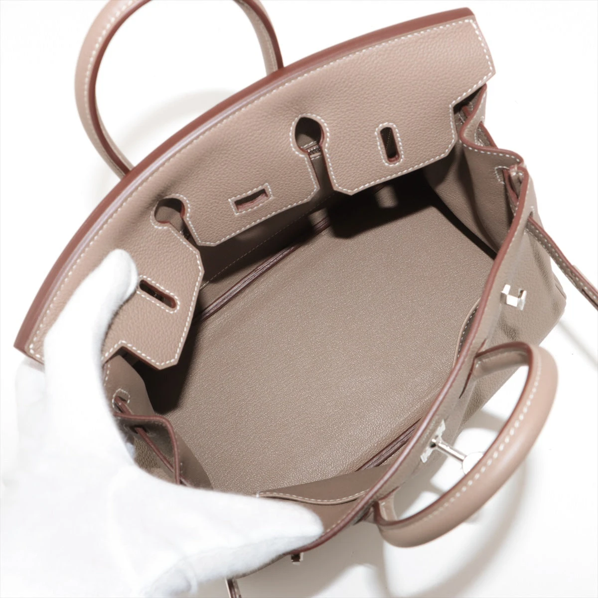 エルメス バーキン25 トゴ エトゥープ シルバー金具 W:2024年 A3044191