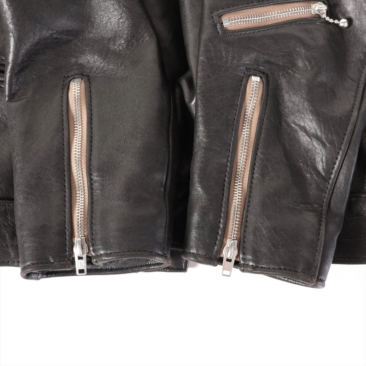 ルイスレザー レザー ライダースジャケット 42 メンズ ブラック