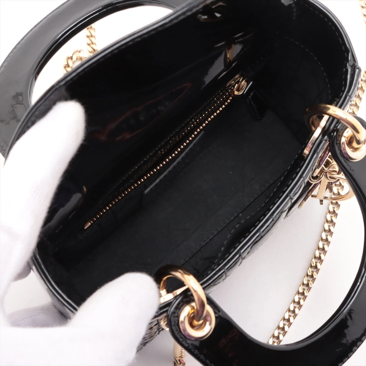 クリスチャンディオール　パテントレザー 36 CHRISTIAN DIOR クリスチャンディオール レディディオール