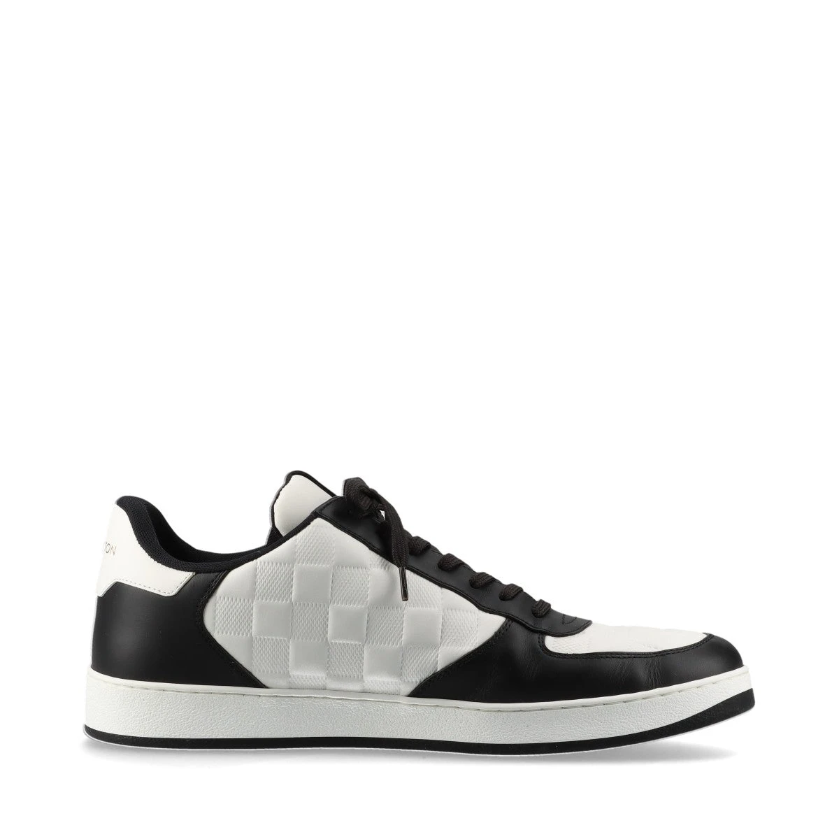 現行モデル　ルイヴィトン リヴォリライン ダミエビッグロゴ24.5〜25.5㌢ ヴィトン リヴォリライン 23年 レザー スニーカー 8.5 メンズ