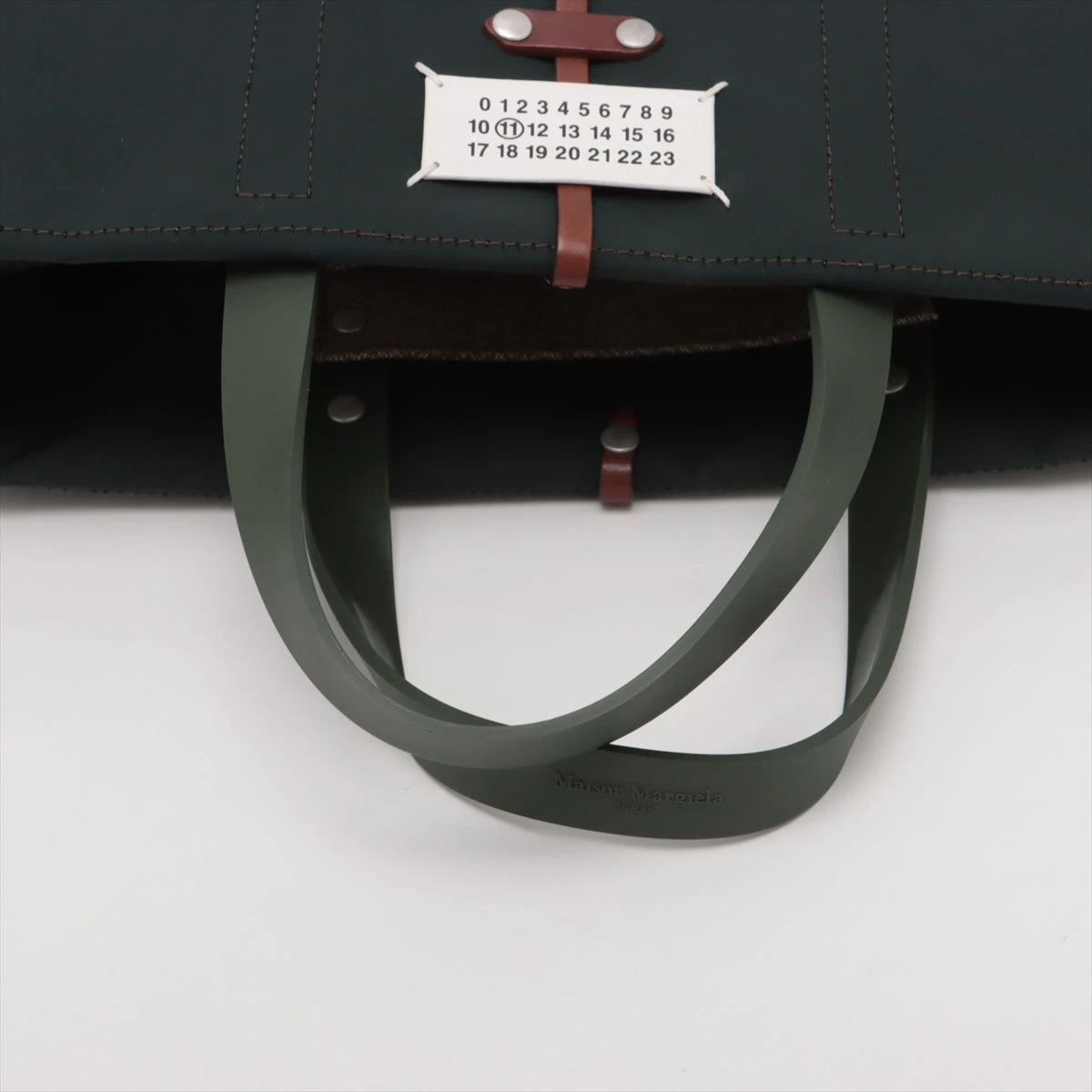 メゾンマルジェラ フォールドオーバー キャンバス×ナイロン トート