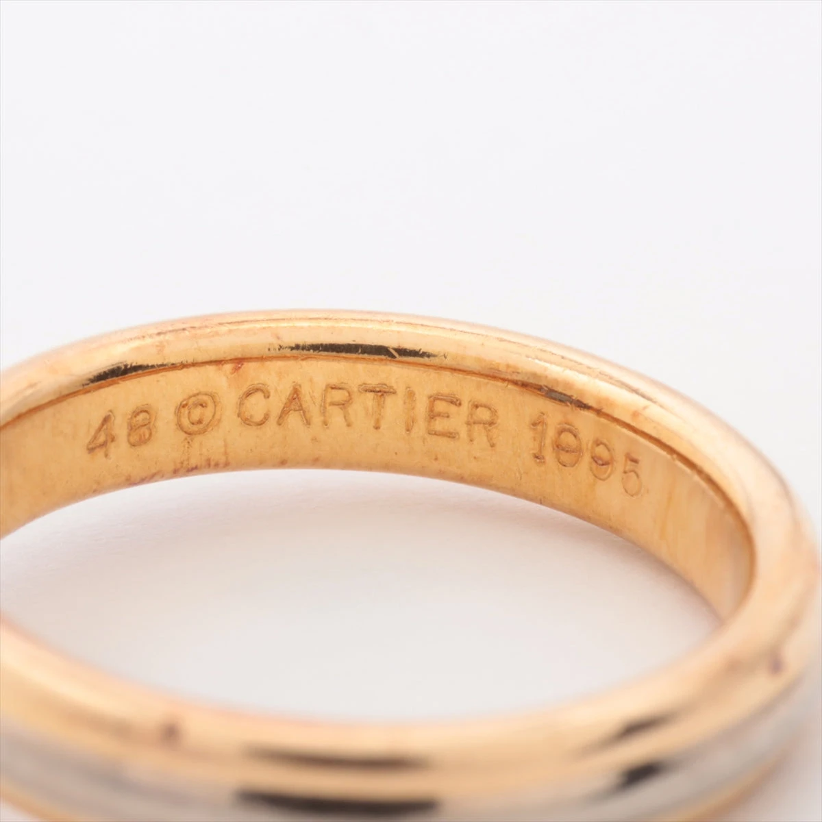 カルティエ モノストーン サファイア リング 750(YG×PG×WG) 4.7g 48 