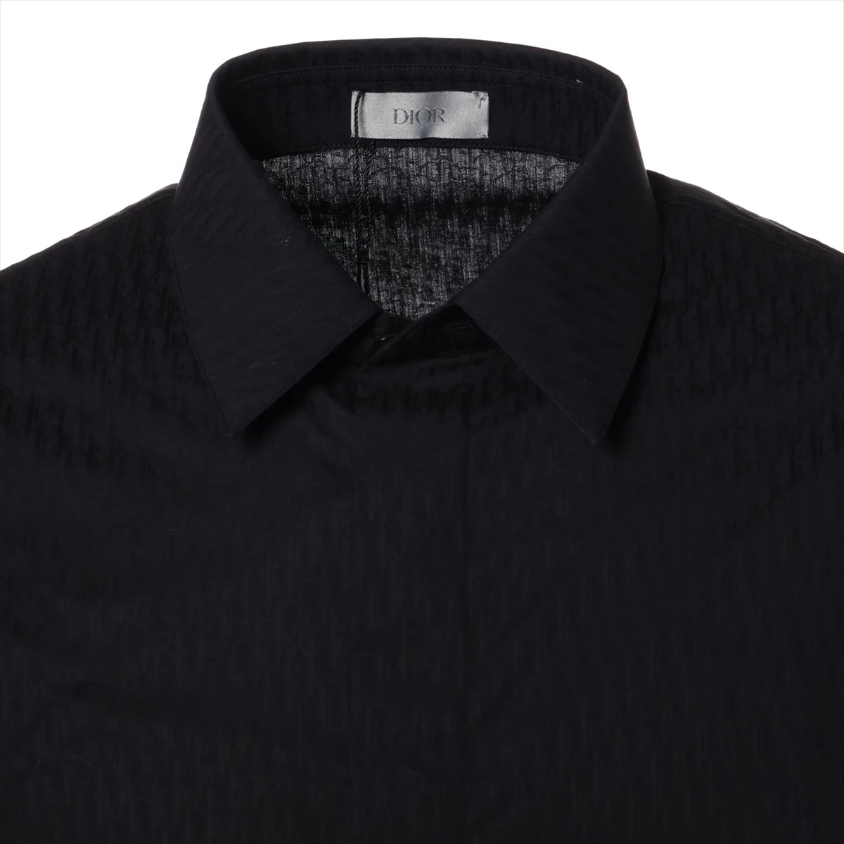 DIOR ディオール オブリーク総柄 コットン 長袖シャツ ブラック 013C502A4743 中古・古着通販】Dior (ディオール) オブリーク総柄長袖シャツ