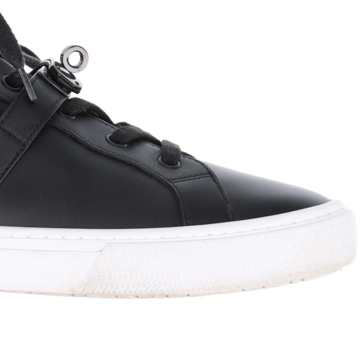 エルメス 現行品 デイ レザー スニーカー size 41 1/2 ブラック h-k321.jpg