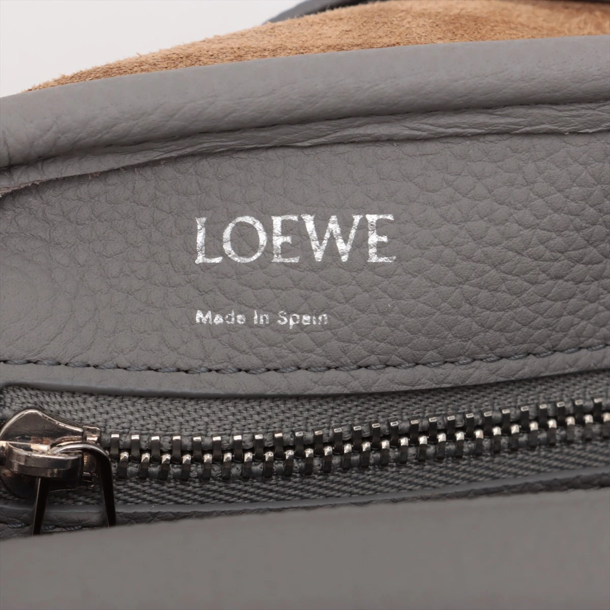 ロエベ アマソナ23 レザー 2WAYショルダーバッグ グレー A3091571 