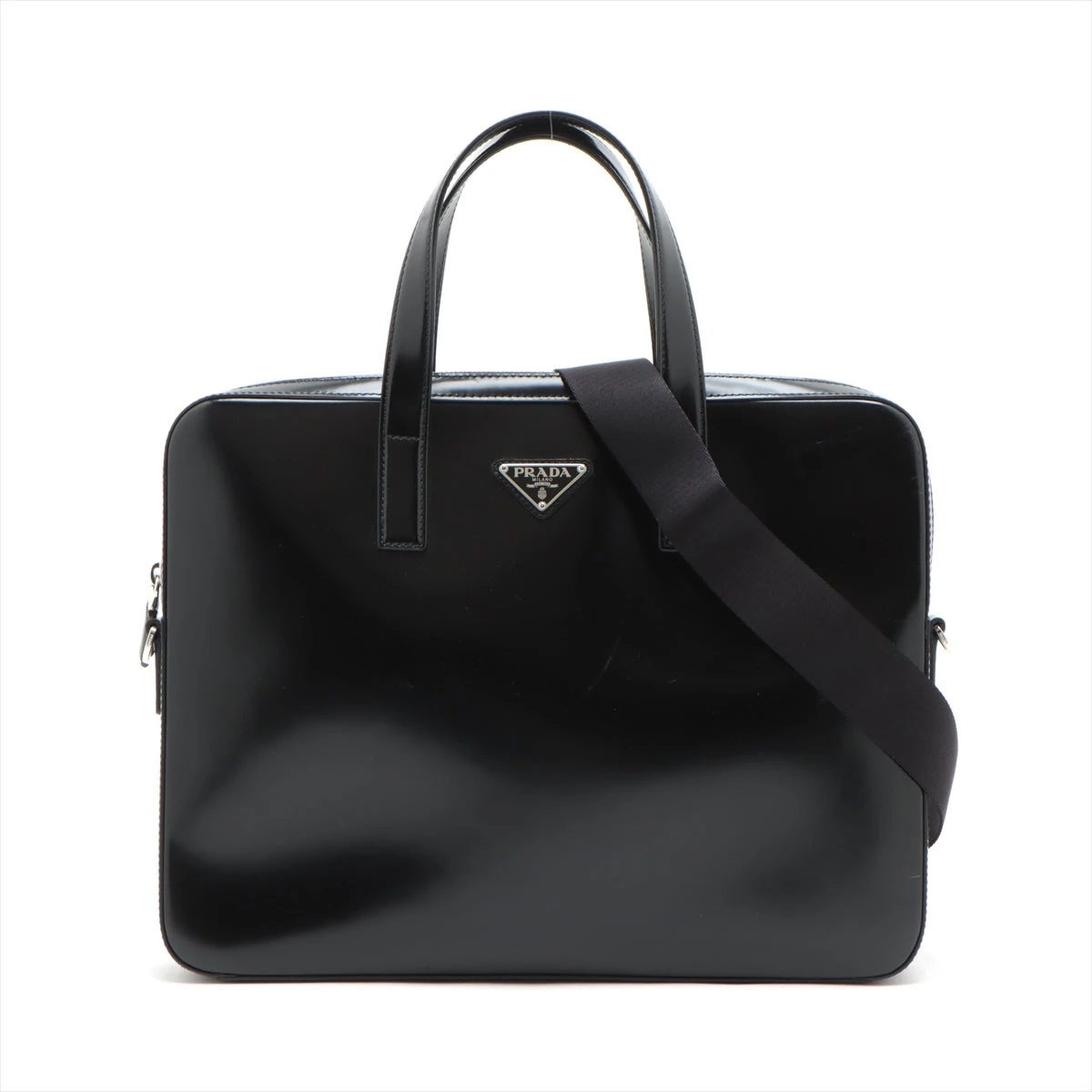 PRADA ビジネスバッグ 黒 大きめ　A4可　N2-8.5 PRADA ビジネスバッグ 黒 大きめA4可N2-8.5