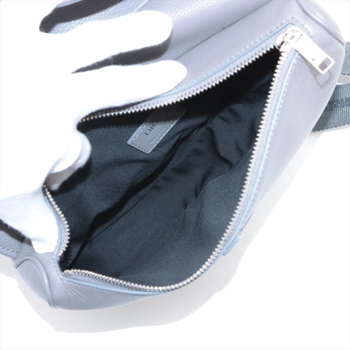 ディオール サドル レザー 2WAYショルダーバッグ ボディバッグ グレー ディオール サドル レザー 2WAYショルダーバッグ ボディバッグ グレー