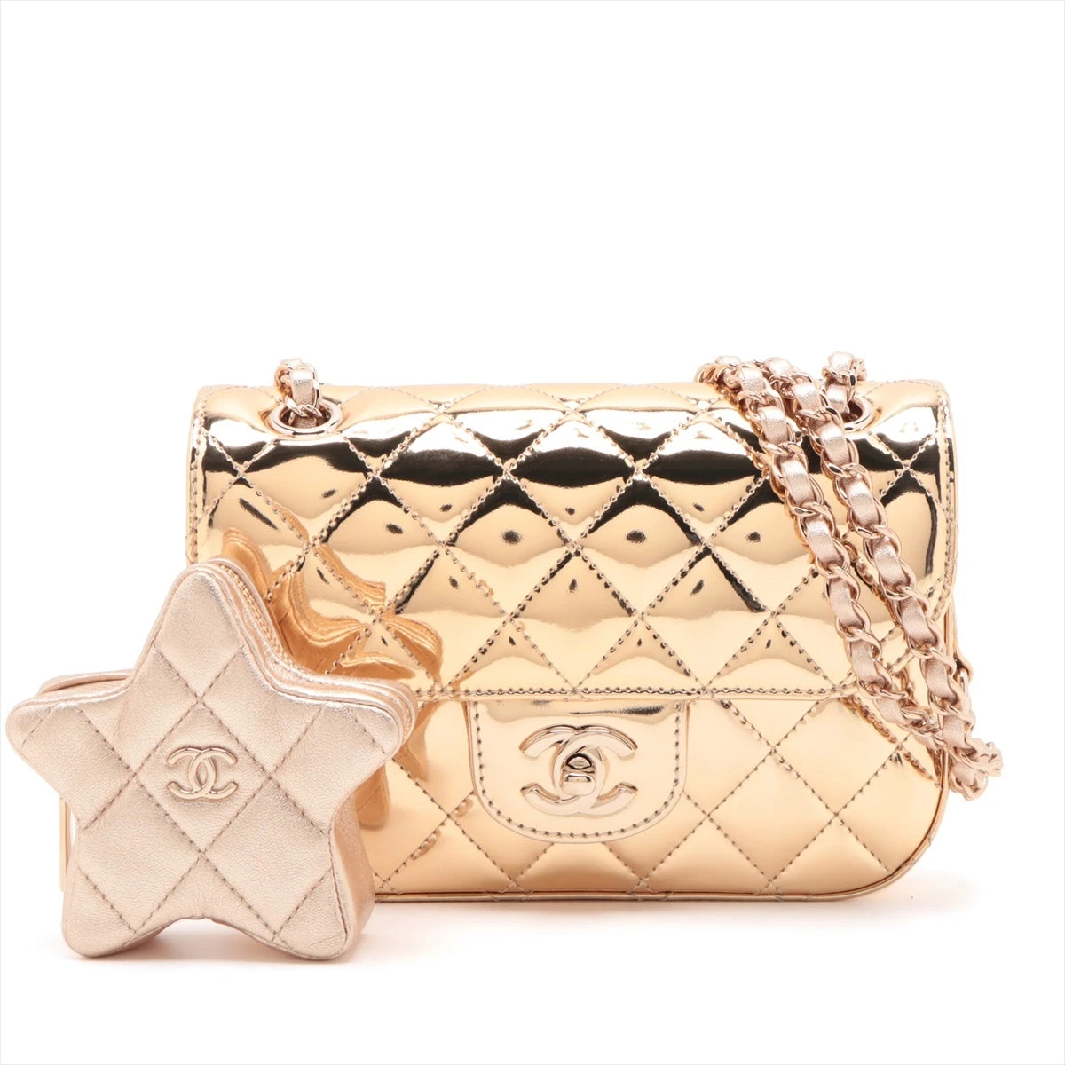 CHANEL ブラック パテントレザー バッグ