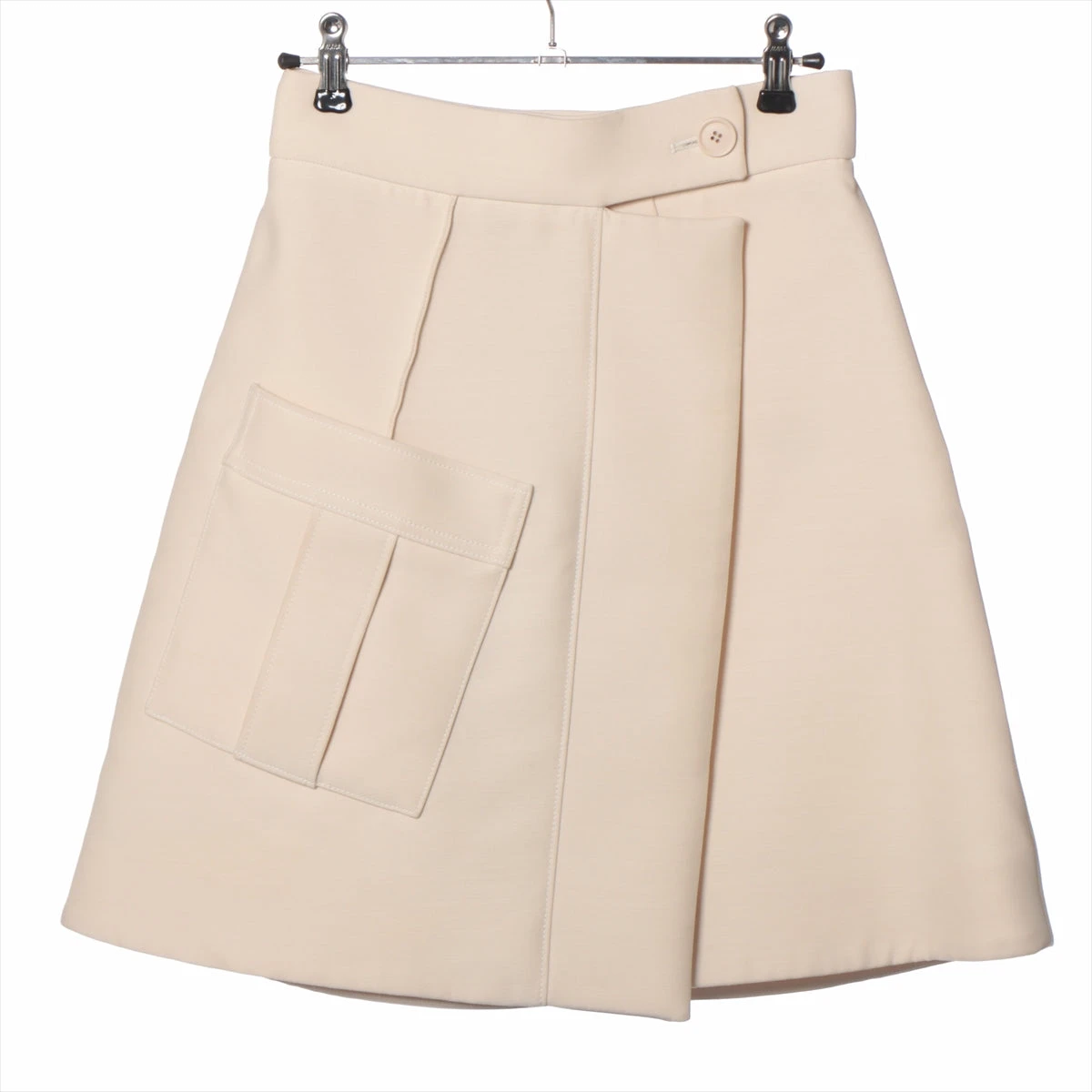 ヴィトン 20SS ウール×シルク スカート 34 レディース アイボリー