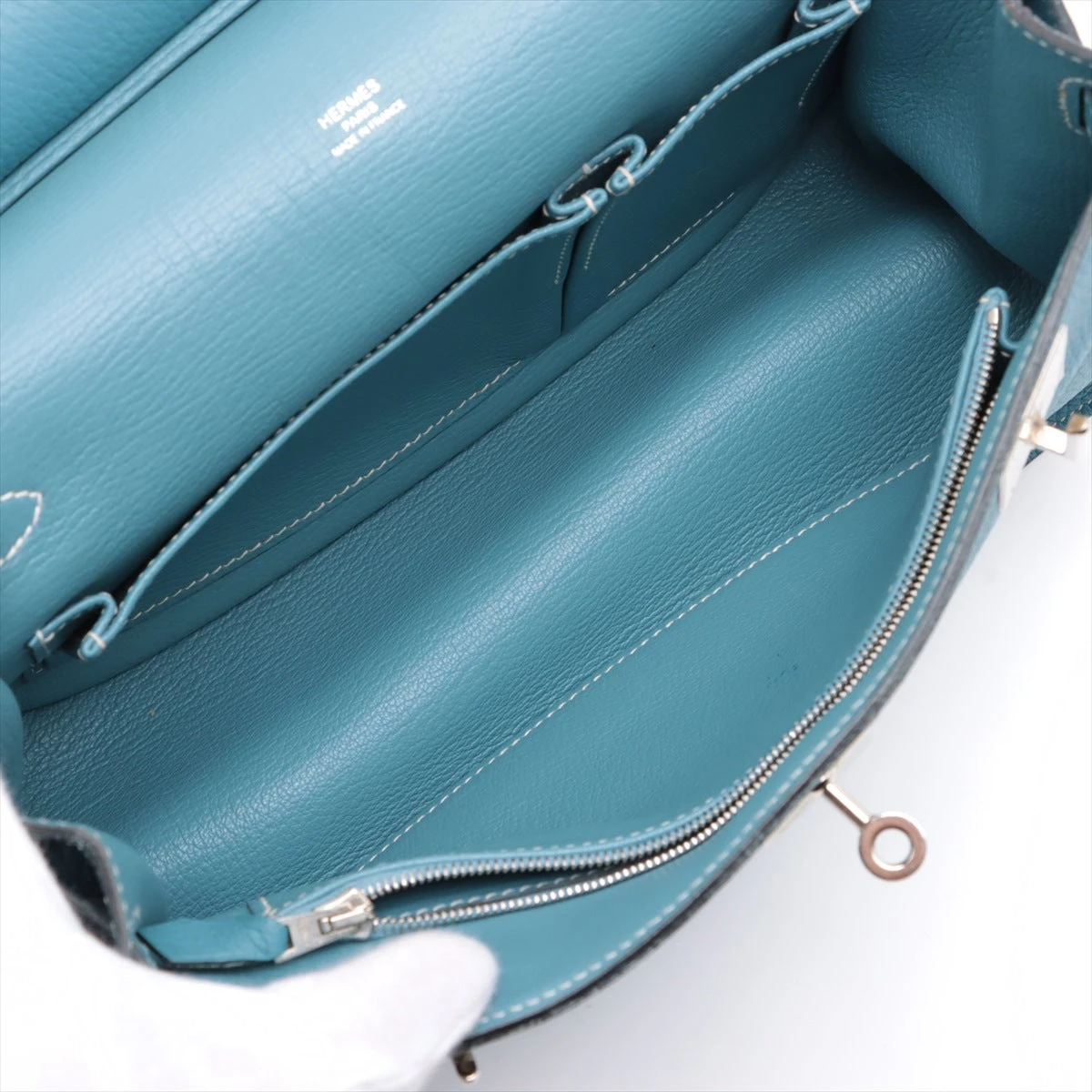 エルメス ジプシエール28 トリヨンクレマンス ブルージーン シルバー 