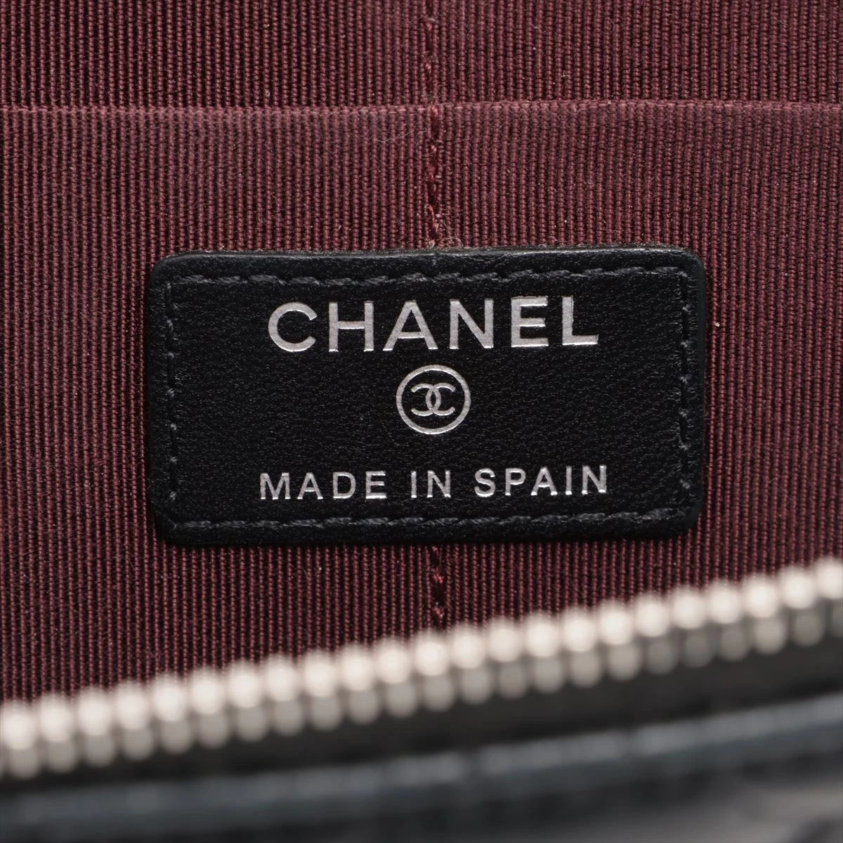 CHANEL★シャネルマトラッセラウンドチェーンラムスキンAランク シャネル マトラッセ ラムスキン チェーントートバッグ ブラック