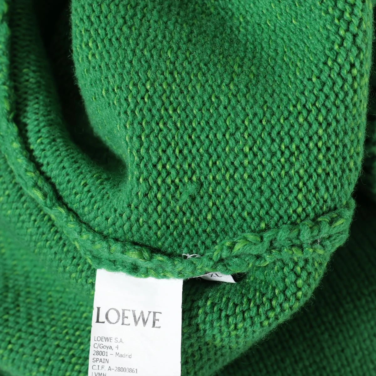 ロエベ ウール カーディガン XL メンズ グリーン H526Y16K53 A3028032