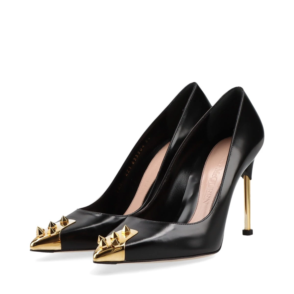 アレキサンダーマックイーン レザー パンプス 38 レディース ブラック