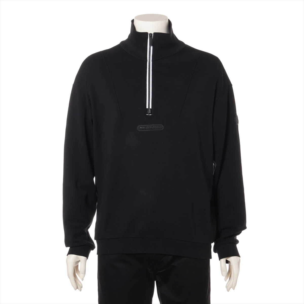 モンクレール 22年 コットン トレーナー S メンズ ブラック×ホワイト