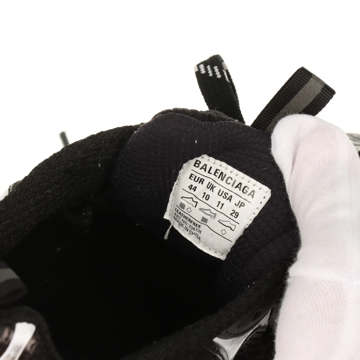 バレンシアガ 3XL フェイクレザー×メッシュ スニーカー EU44