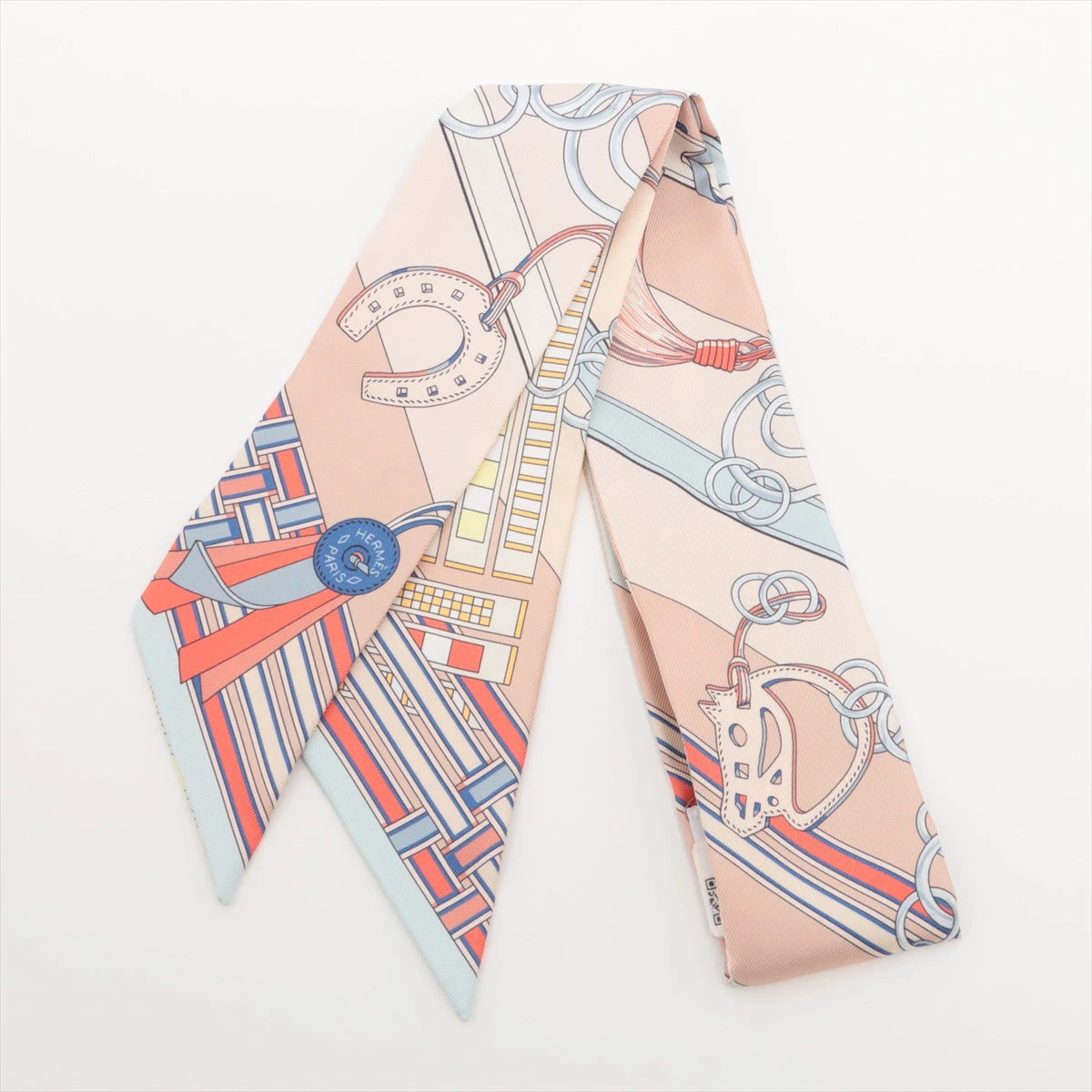 Hermesツイリー 馬勒とチャーム Brides et Gris-Gris