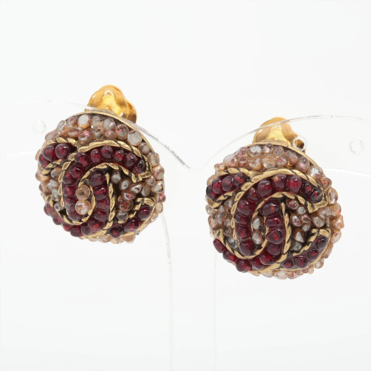 シャネル ココマーク 00A イヤリング(両耳用) GP×フェイクパール  