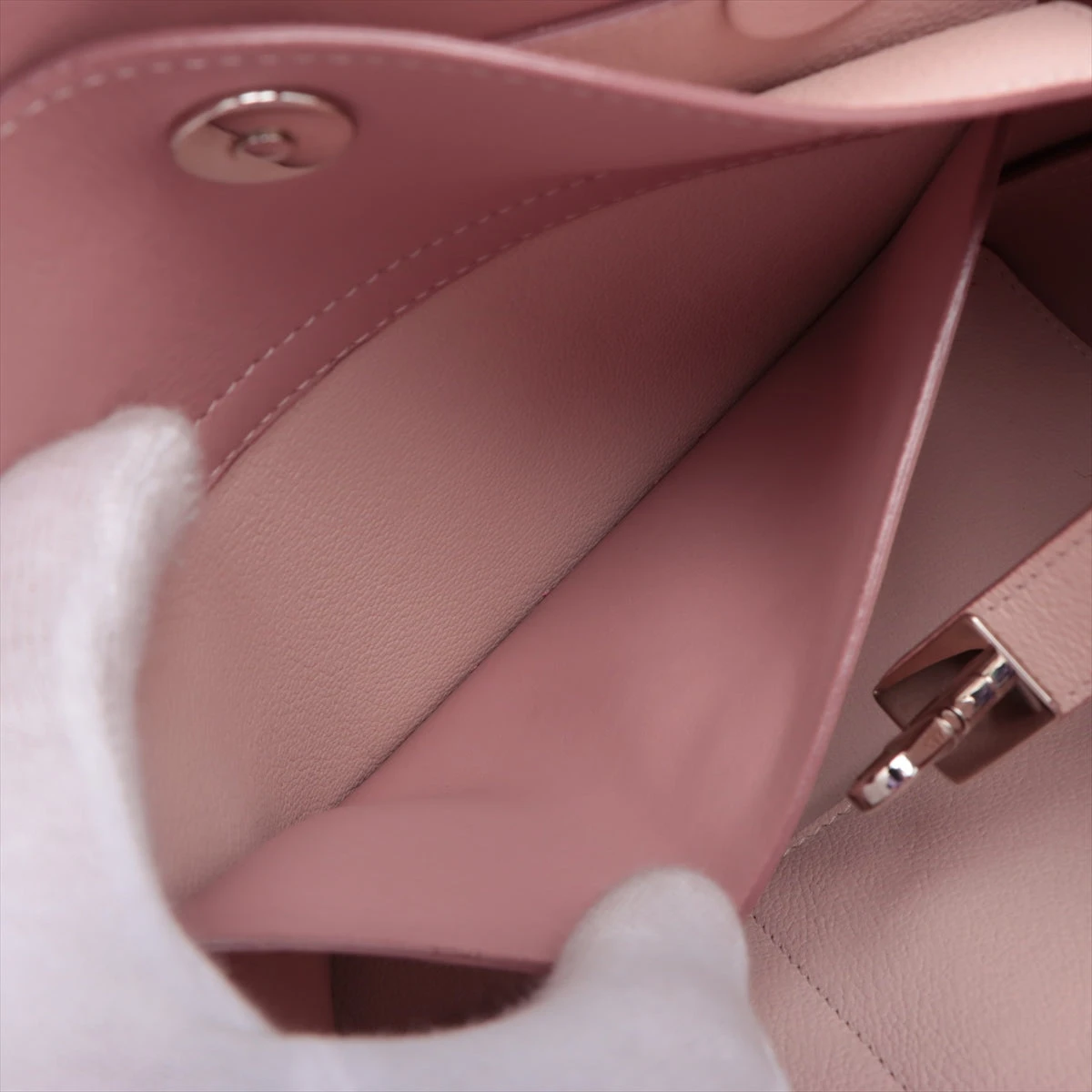 クリスチャンディオール オープンバー レザー 2WAYハンドバッグ ピンク