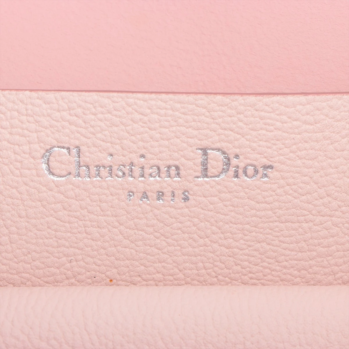 クリスチャンディオール オープンバー レザー 2WAYハンドバッグ ピンク