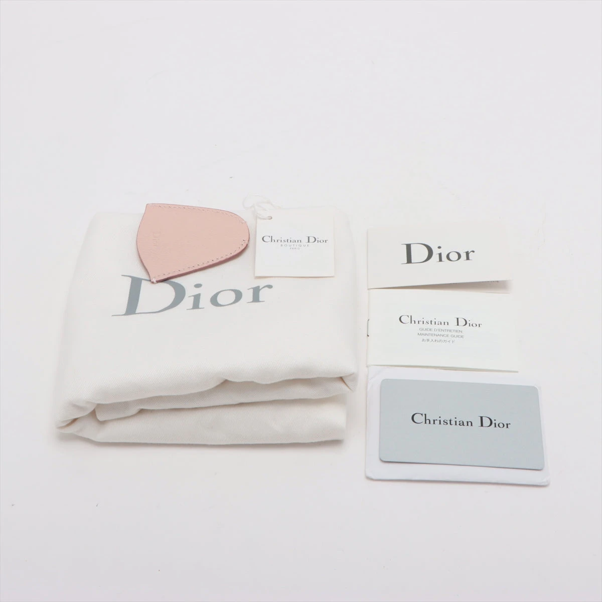 クリスチャンディオール オープンバー レザー 2WAYハンドバッグ ピンク