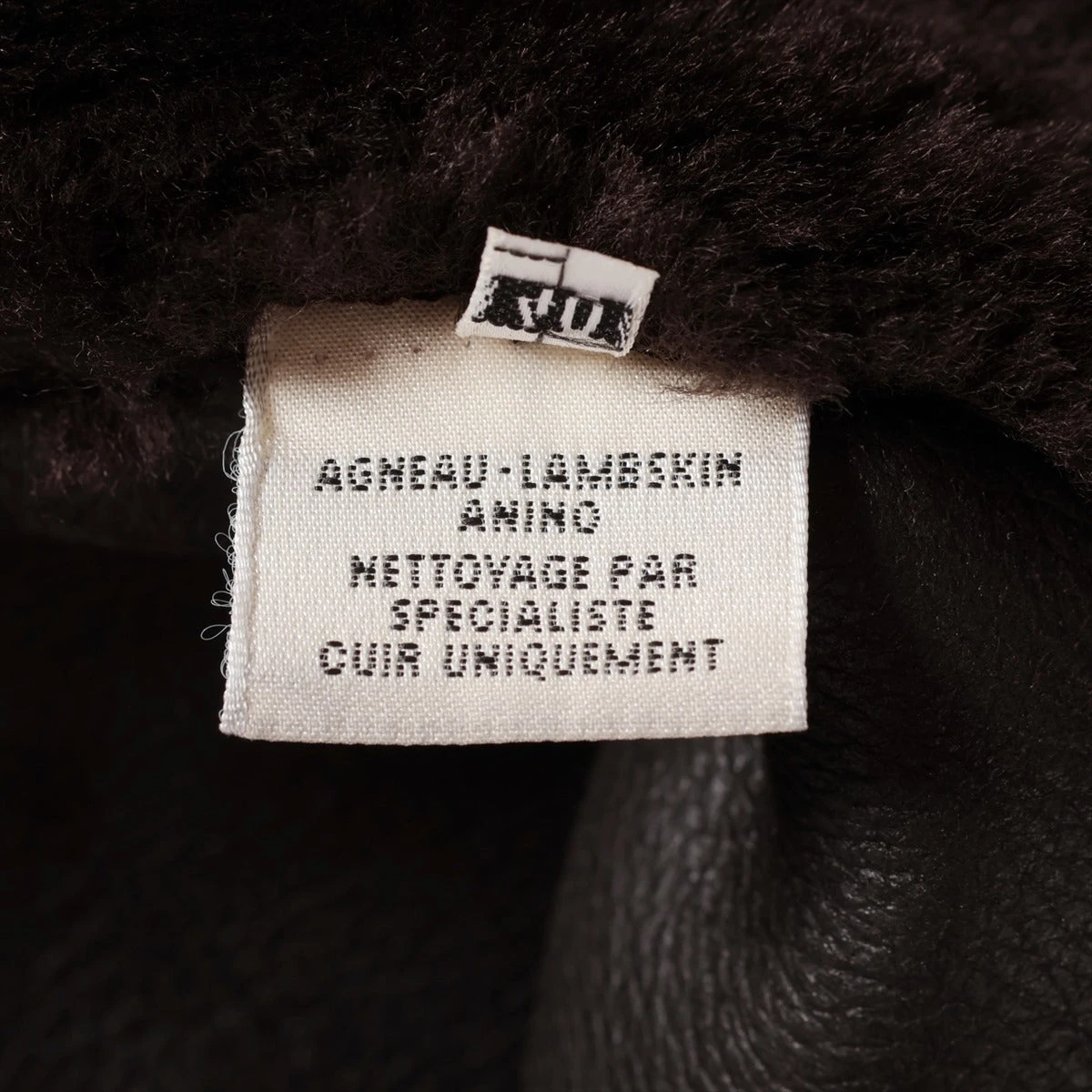 エルメス ラムスキン ムートンコート 40 レディース ブラウン