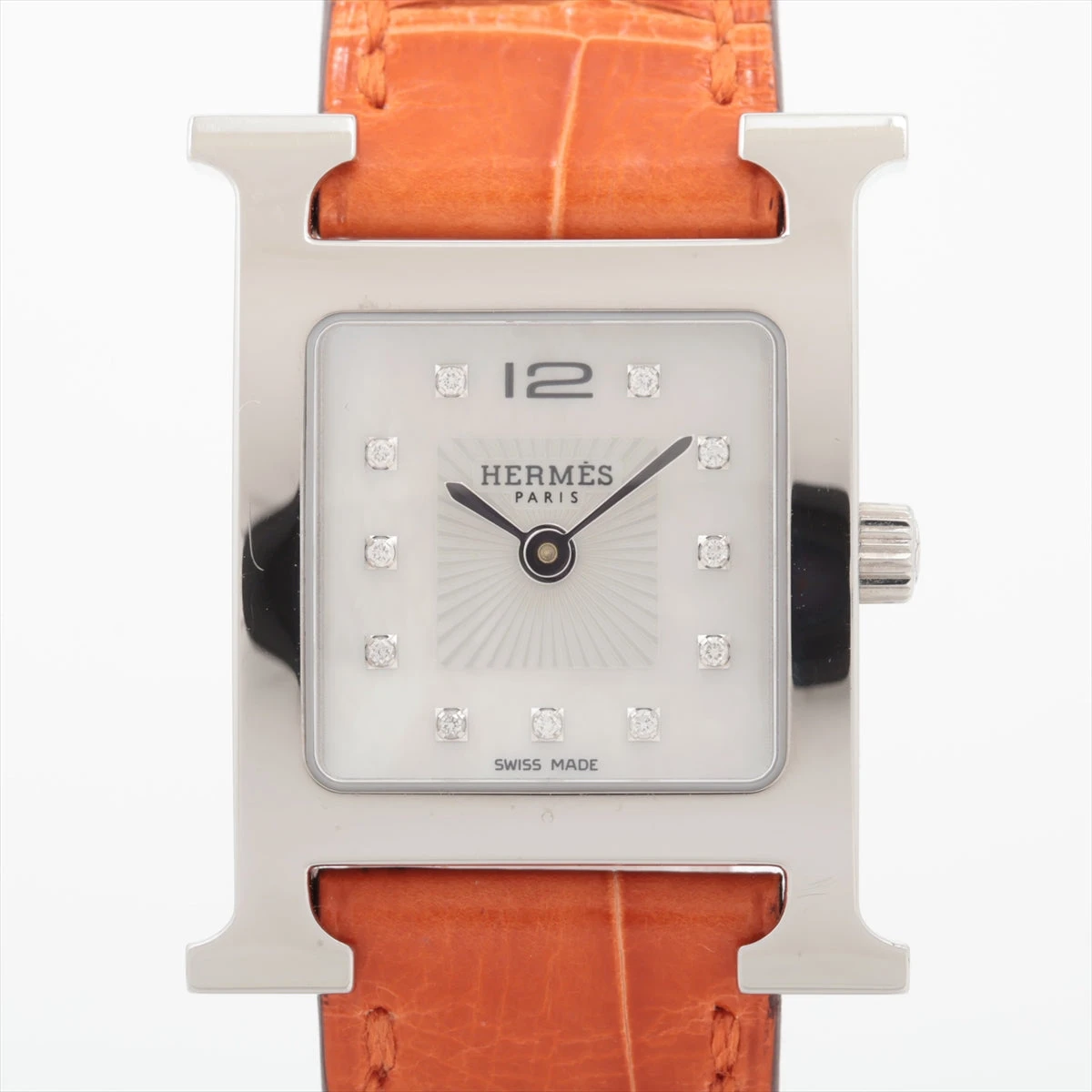 エルメス Hウォッチ HH1.210 SS×革 QZ 白文字盤｜a3181825｜中古