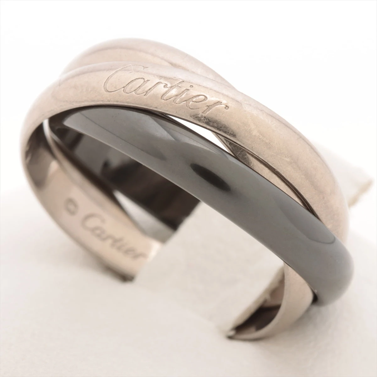 カルティエ トリニティ リング 750(WG)×セラミック 7.5g 59 A3025789  