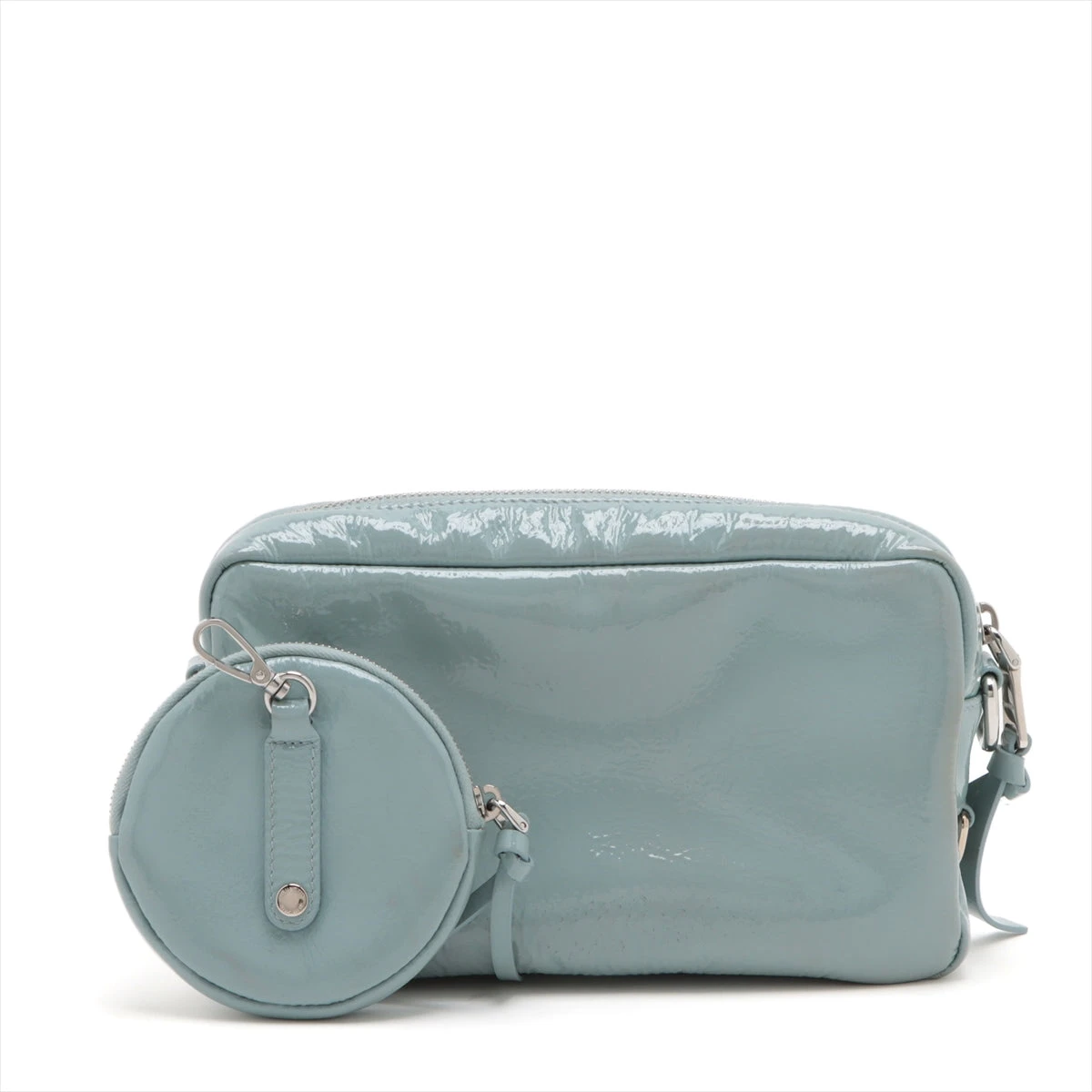 【セール】ミュウミュウ☆パテントレザーショルダーバッグ5BB117 MIU MIU ボー ショルダーバッグ 5BB117 ブラウン ゴールド ナプ