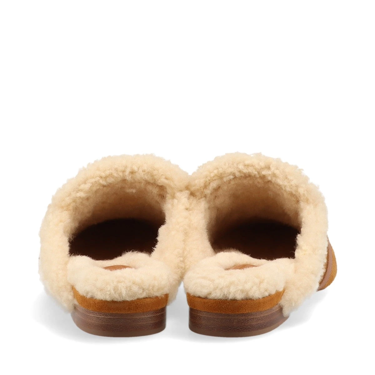 エルメス オズ スエード×ボア ミュール 37 レディース ブラウン ケリー