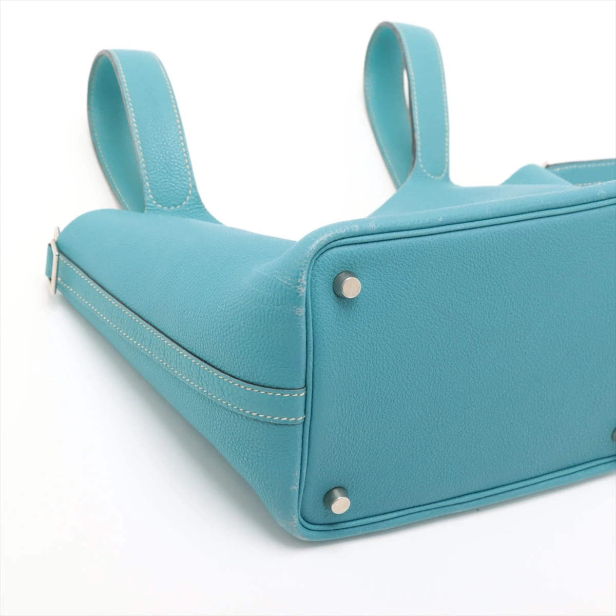 エルメス ピコタン18 PM トゴ ブルージーン シルバー金具 □F