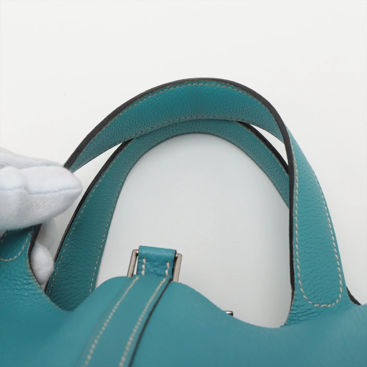 ❤お得なお品❤グッドニュースPM ブルージーン シルバー金具 エルメス □L刻印 ❤お得なお品❤グッドニュースPM ブルージーン シルバー金具