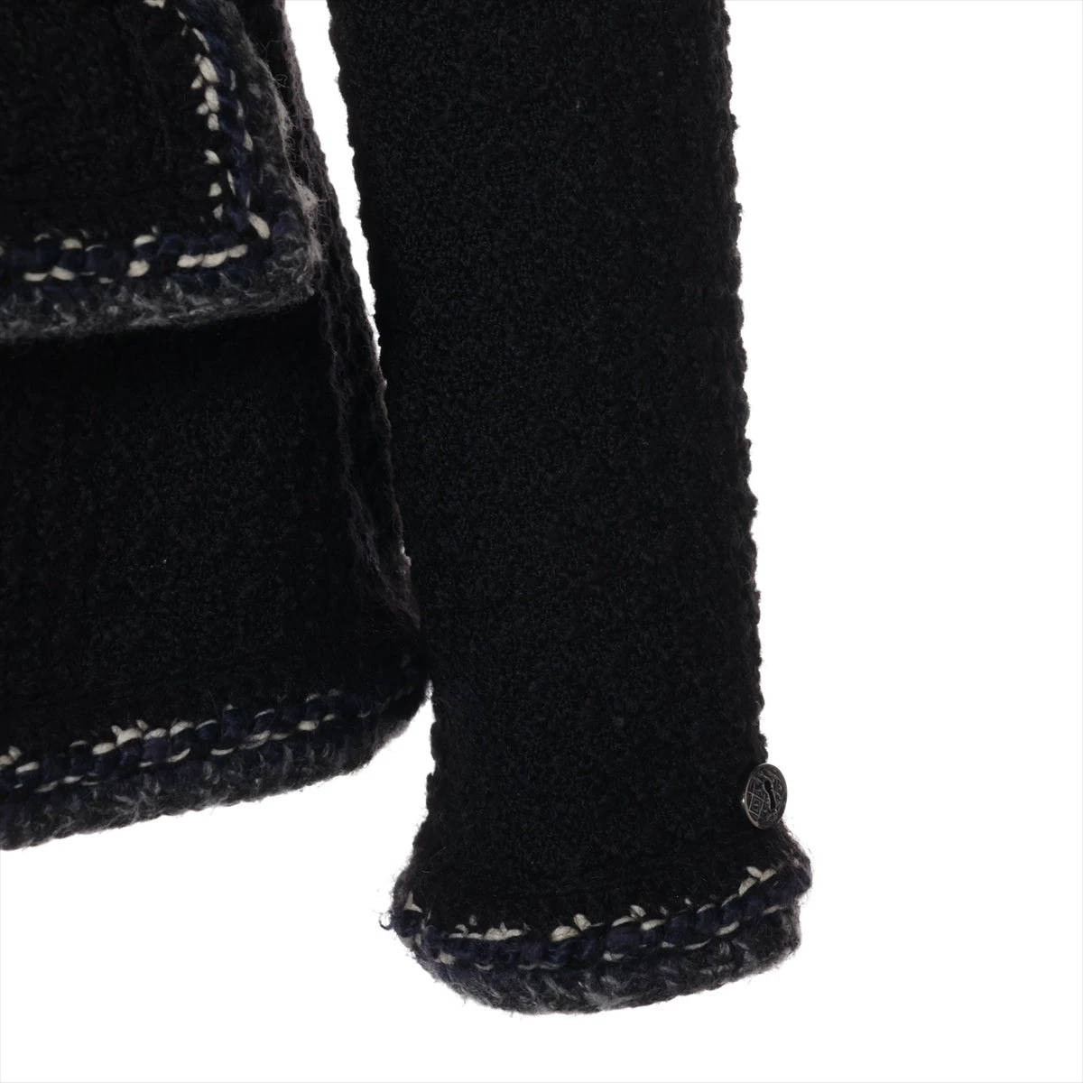 シャネル ココマーク P56 ウール ノーカラージャケット 42 レディース