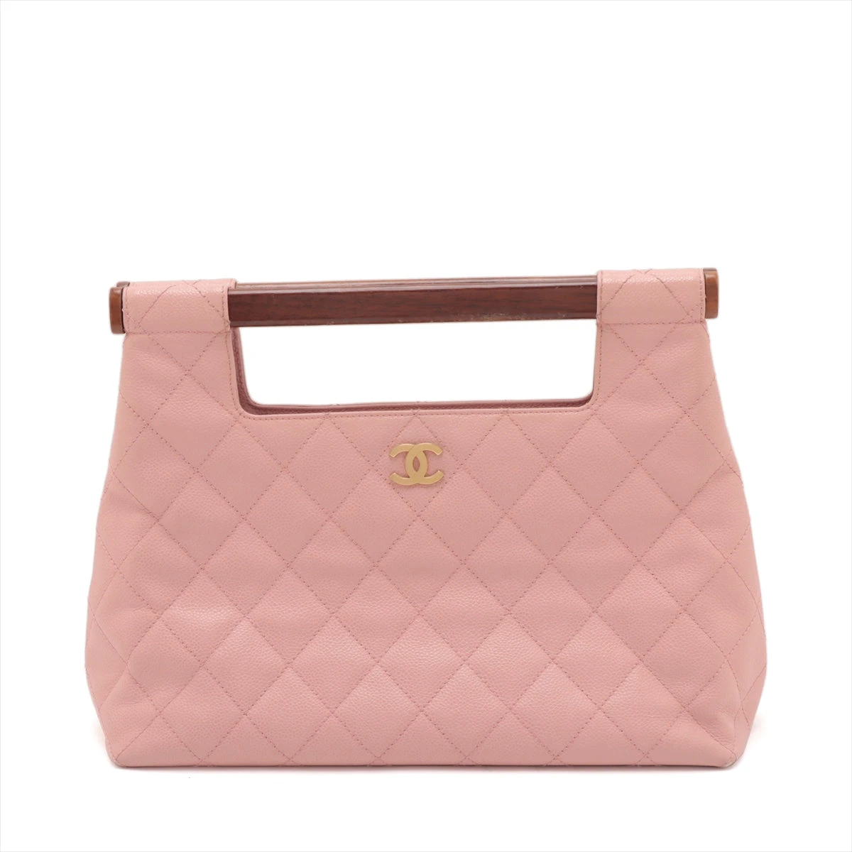 CHANEL シャネル ハンドバッグ ウッドハンドル CHANEL/シャネル】 ウッドハンドルストローバッグ ココマーク