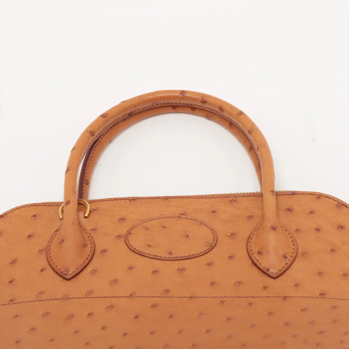 エルメス ボリード31 オーストリッチ チェスナッツ ゴールド金具