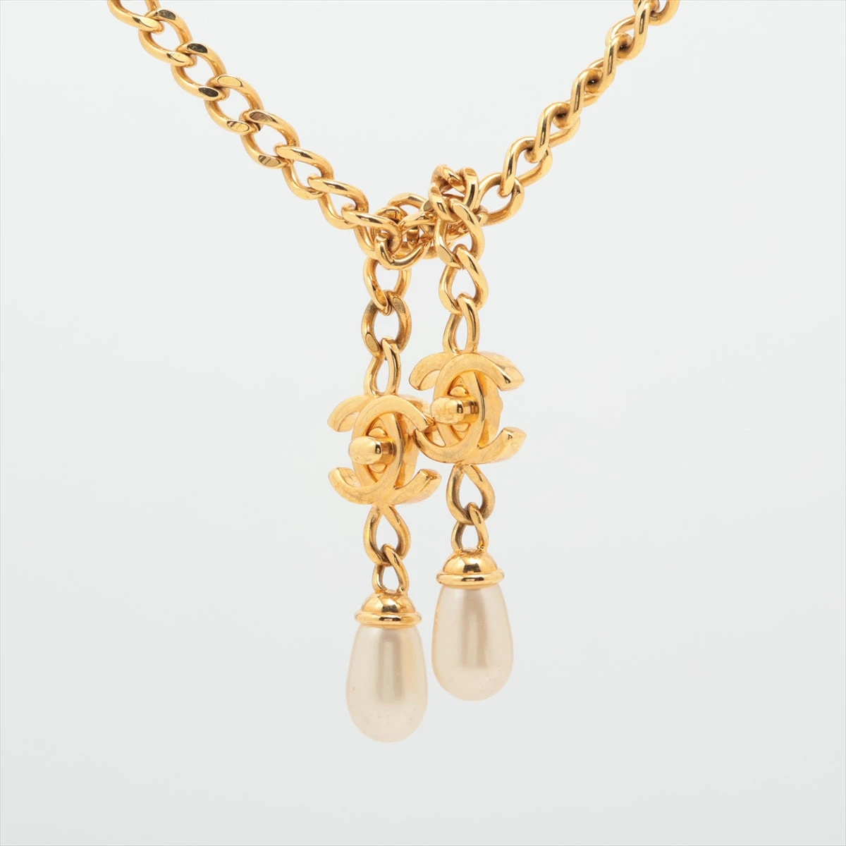 CHANEL ココマーク ターンロック フェイクパール ネックレス