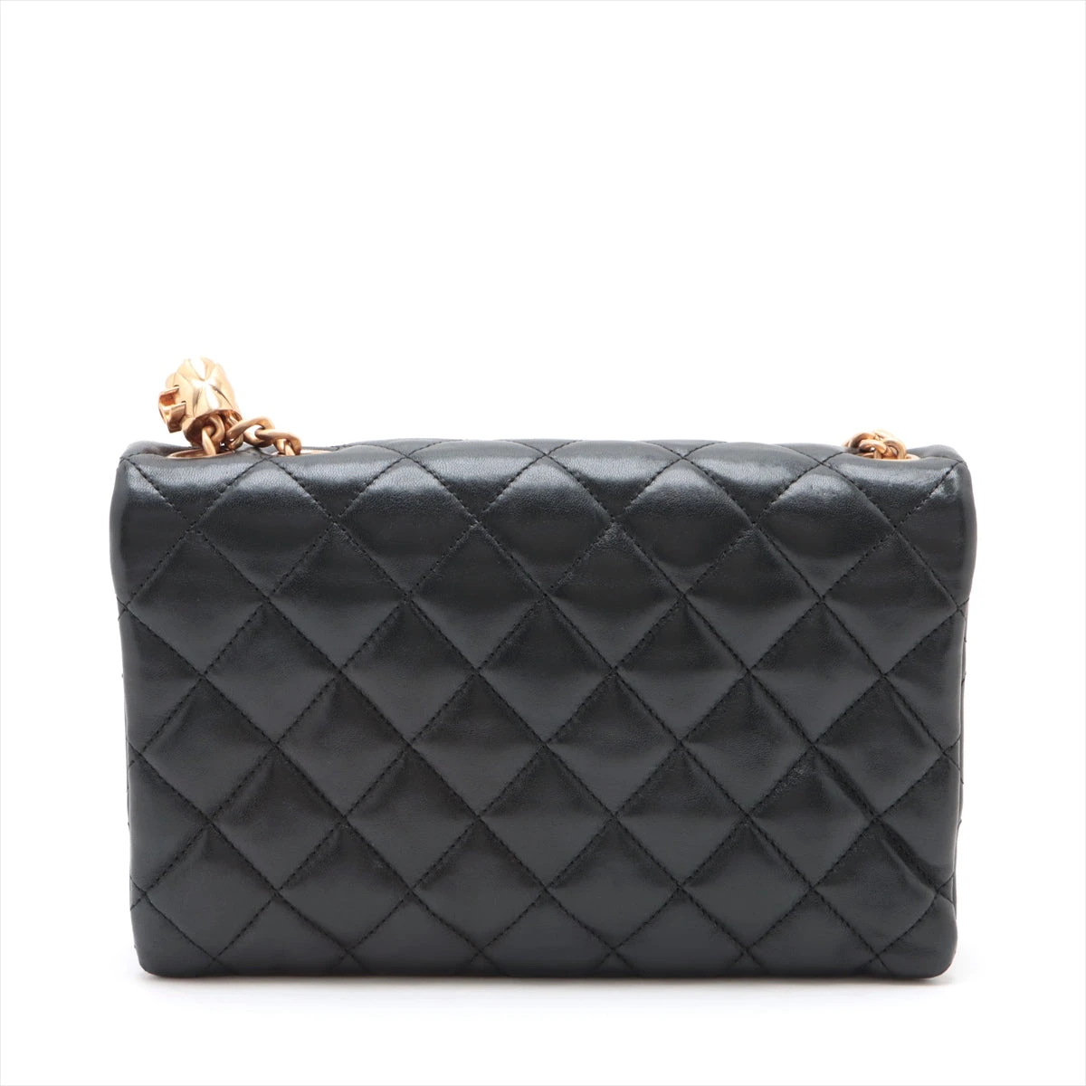 シャネル マトラッセ ラムスキン チェーンショルダーバッグ がま口 ゴールド シャネル マトラッセ ラムスキン チェーンショルダーバッグ