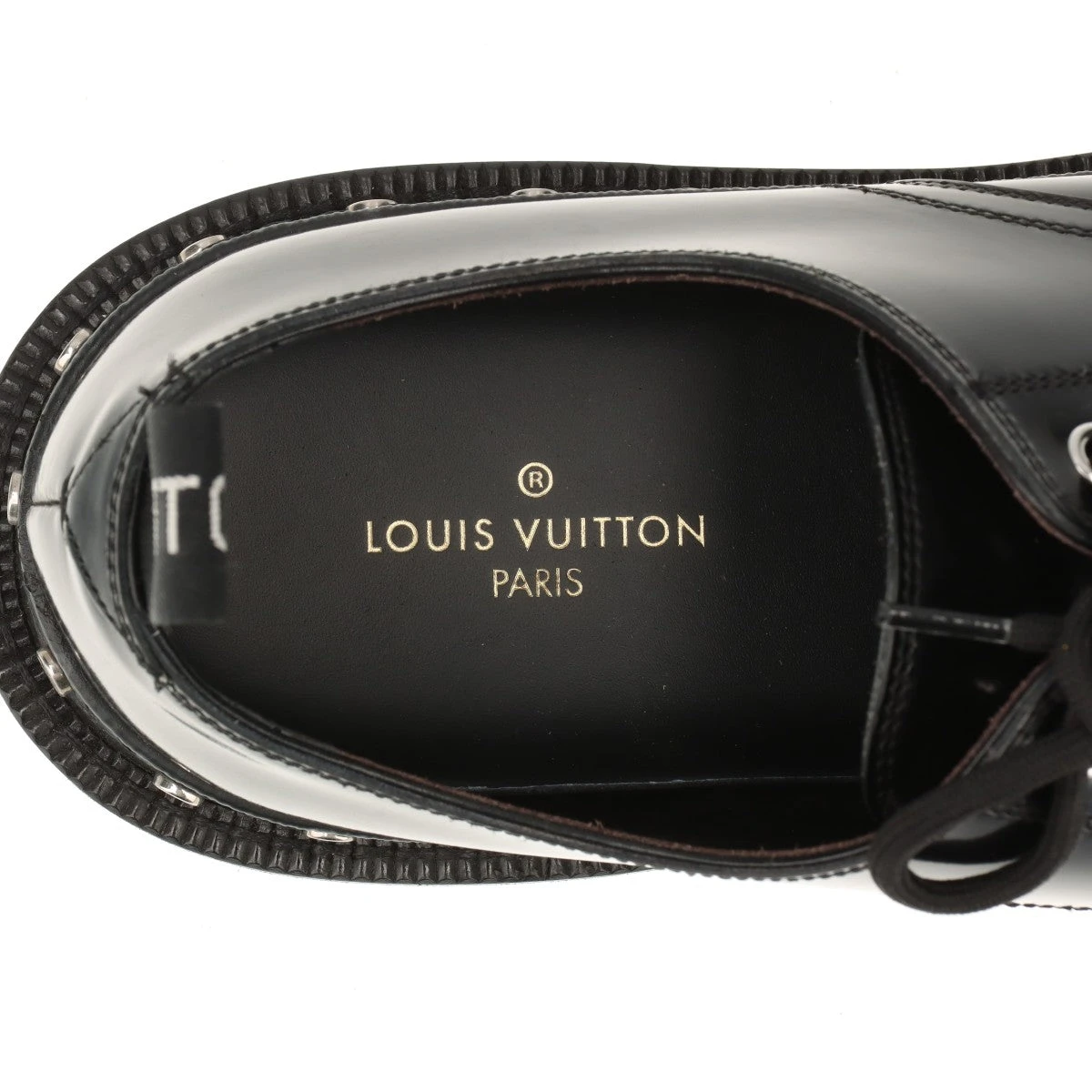 ヴィトン レザー モノグラム スタッズ レースアップシューズ ブラック sosa1178m_1.jpg