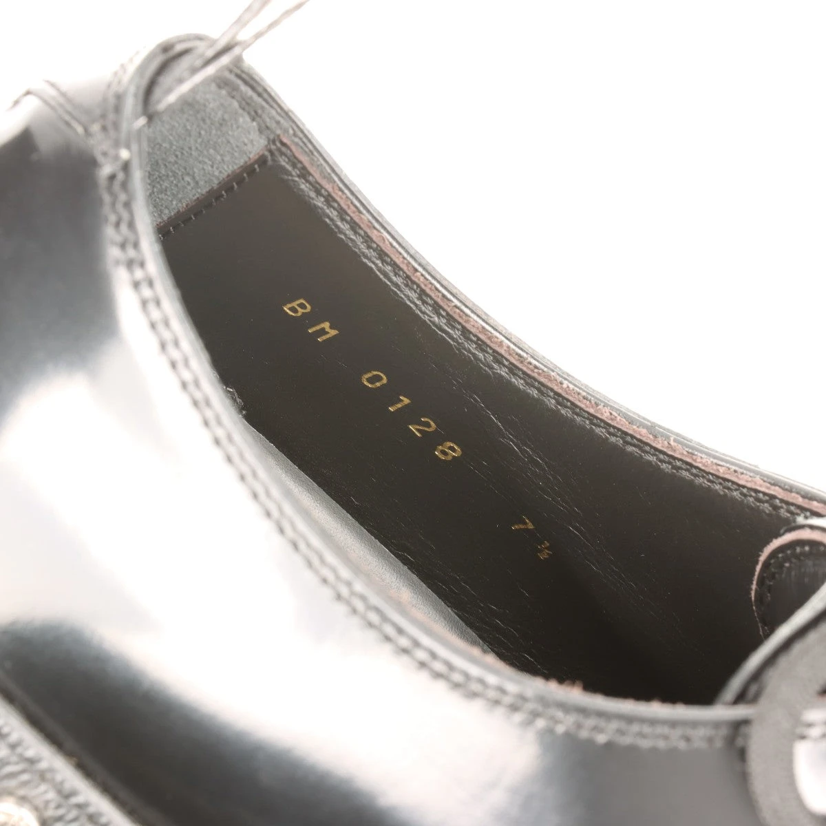 ヴィトン レザー モノグラム スタッズ レースアップシューズ ブラック ヴィトン ブラックアイスライン レザー レザーシューズ 7 1/2 メンズ