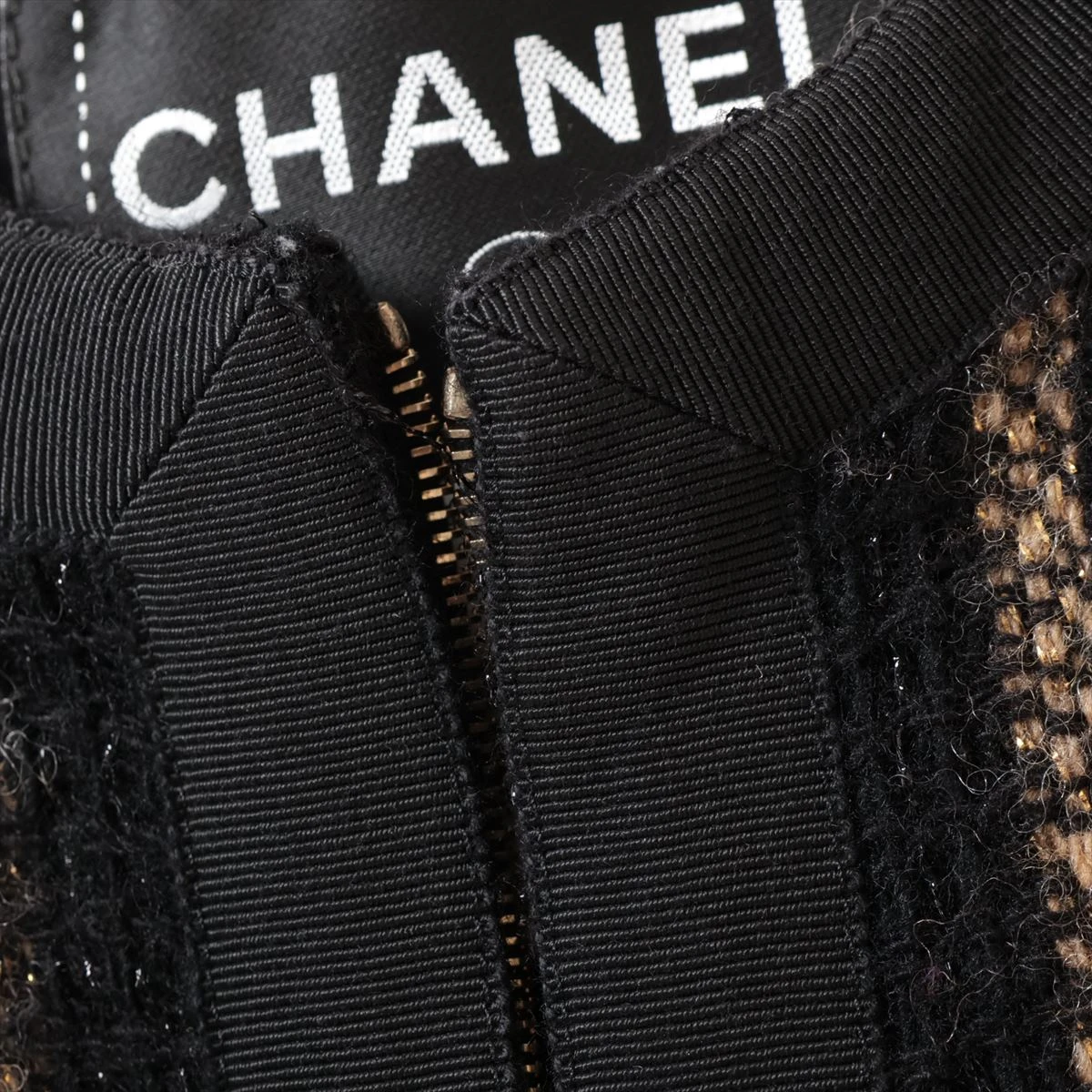 VINTAGE●CHANEL●ココボタン ウール×ナイロン ジャケット 36 シャネル ココボタン ウール×ナイロン ジャケット 36 レディース