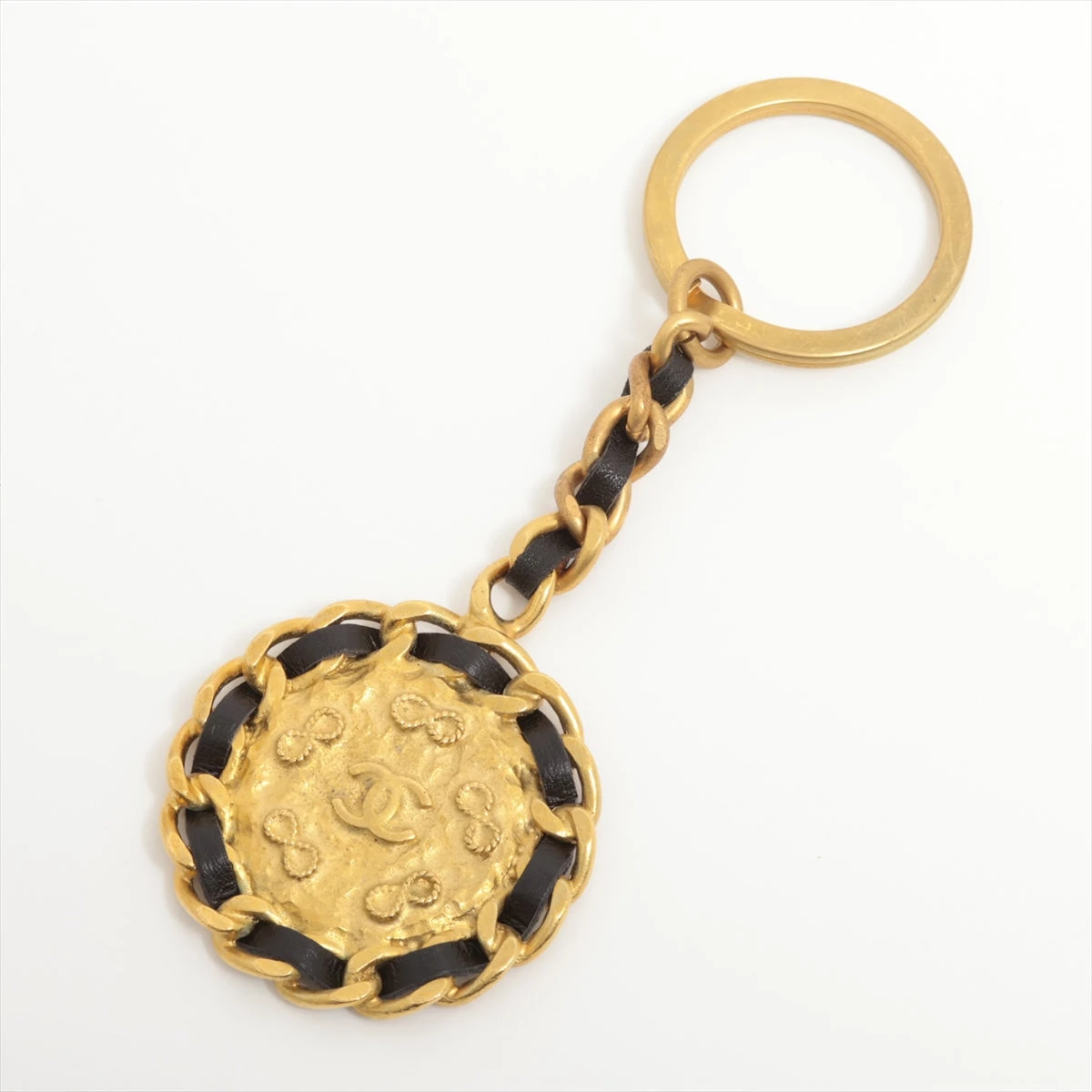 シャネル ココマーク 94A キーホルダー GP×革 ゴールド A3236041｜中古  