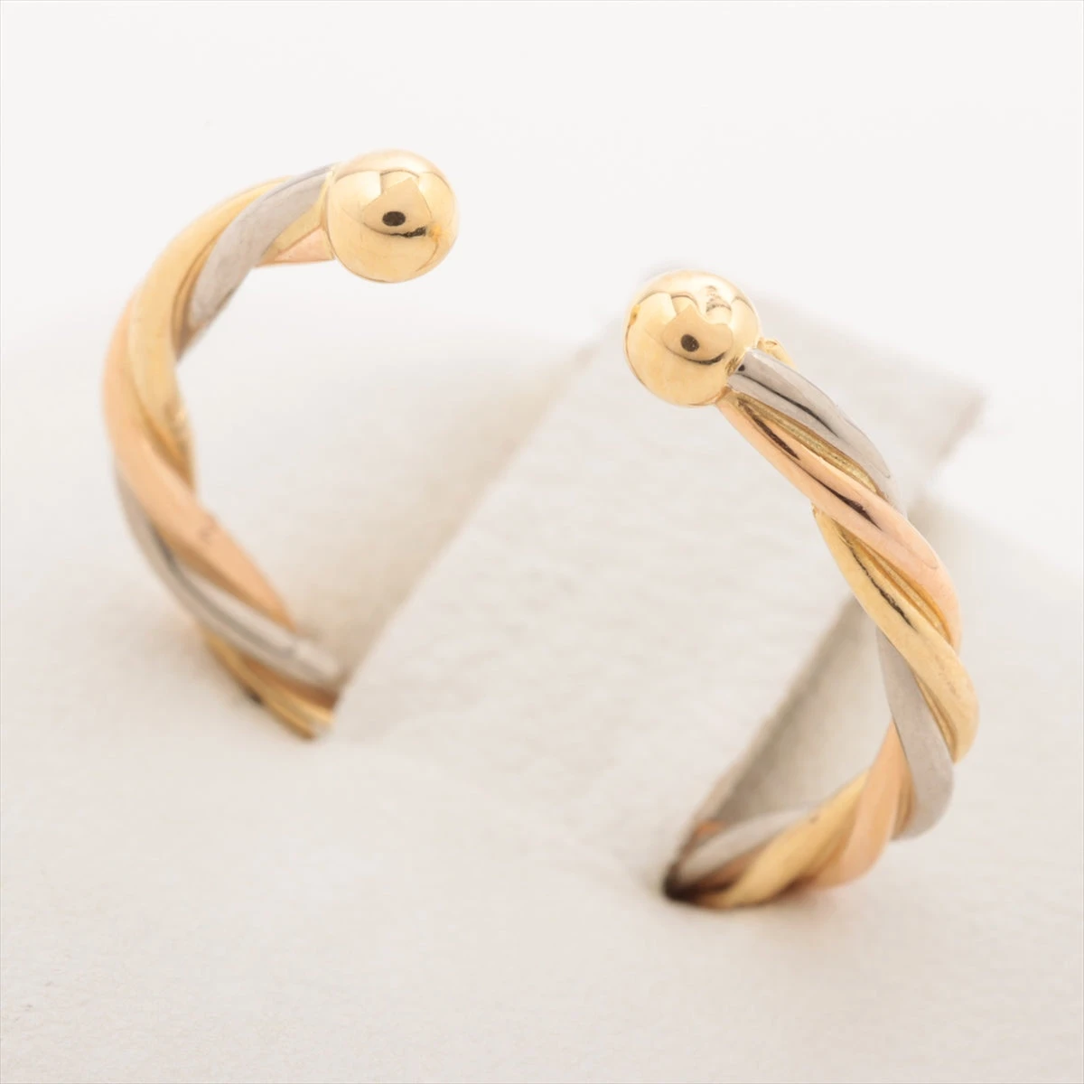 カルティエ スリーカラー ツイスト リング 750(YG×PG×WG) 1.8g