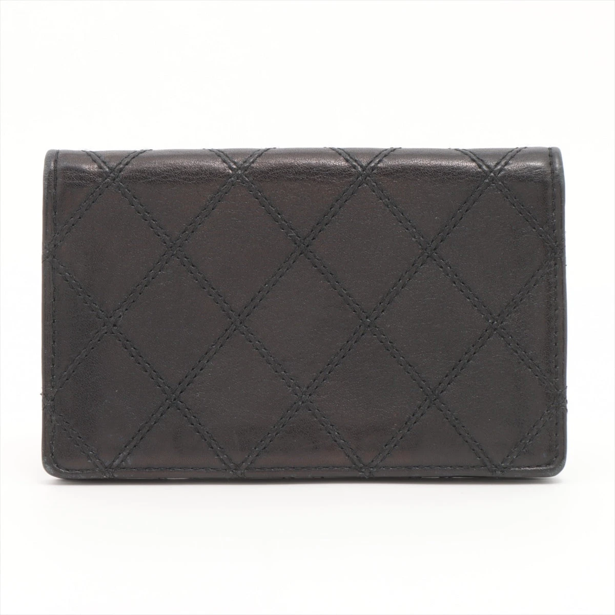 美品　シャネル　ビコローレ　ケース シャネル ビコローレ レザー カードケース ブラック ゴールド金具 1