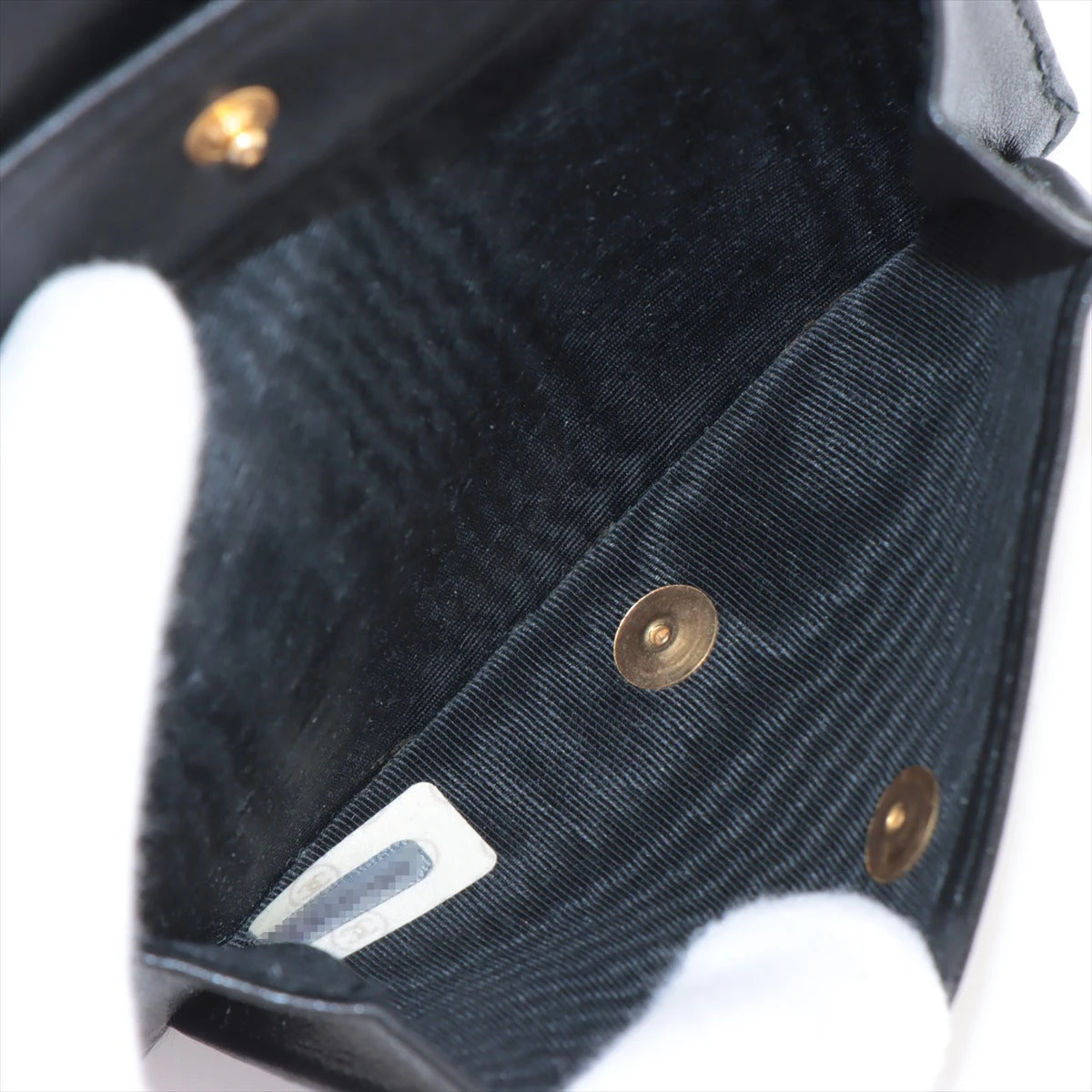 シャネル ビコローレ レザー カードケース ブラック ゴールド金具 1