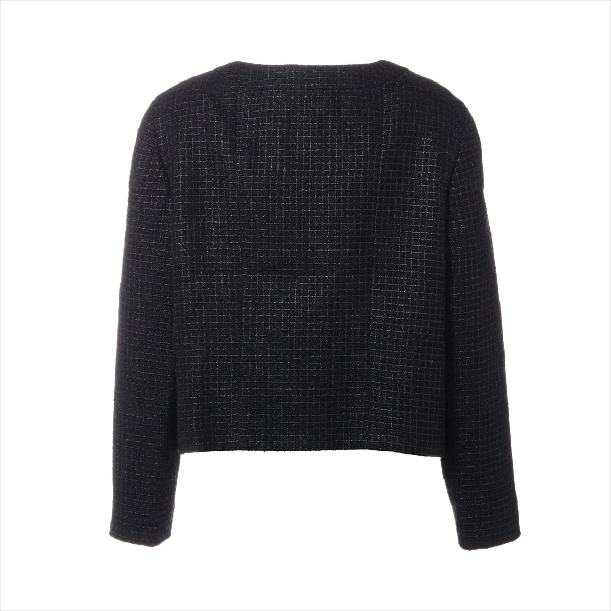 CHANEL シャネル ツイード ジャケット ノーカラー ココボタン 34 シャネル ココボタン 24P ポリエステル×レーヨン ノーカラー