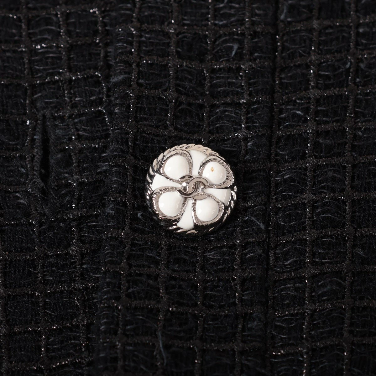 シャネル ココボタン 24P ポリエステル×レーヨン ノーカラージャケット