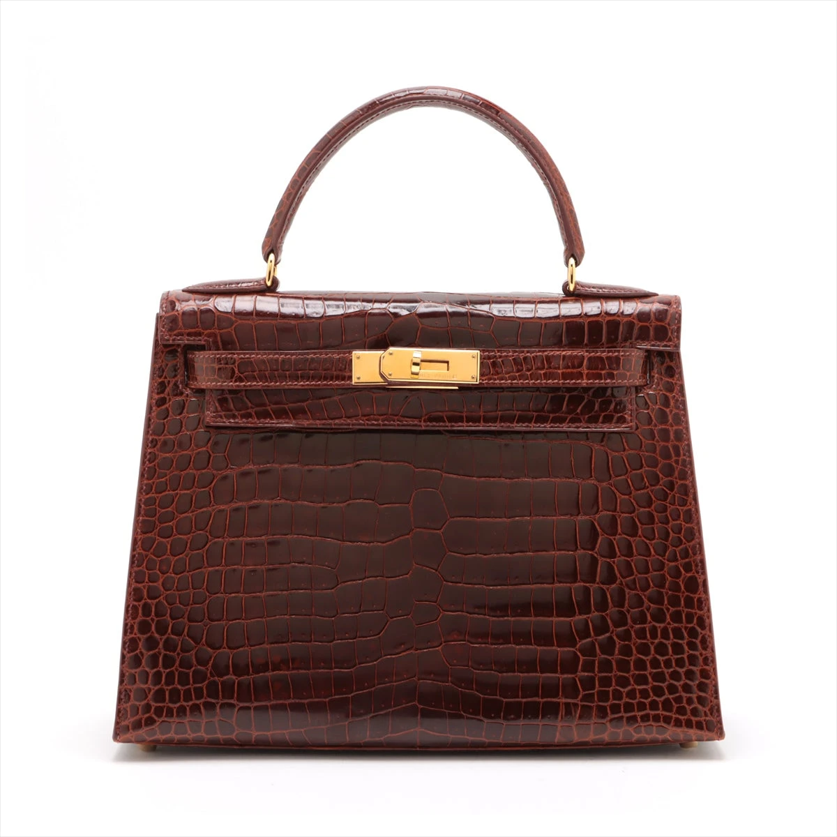 【良品】HERMES エルメス ケリー28 ブラウン ゴールド金具 ハンドバッグ エルメスケリー 28 外縫い ブラウン ゴールド金具 〇S刻印(1989