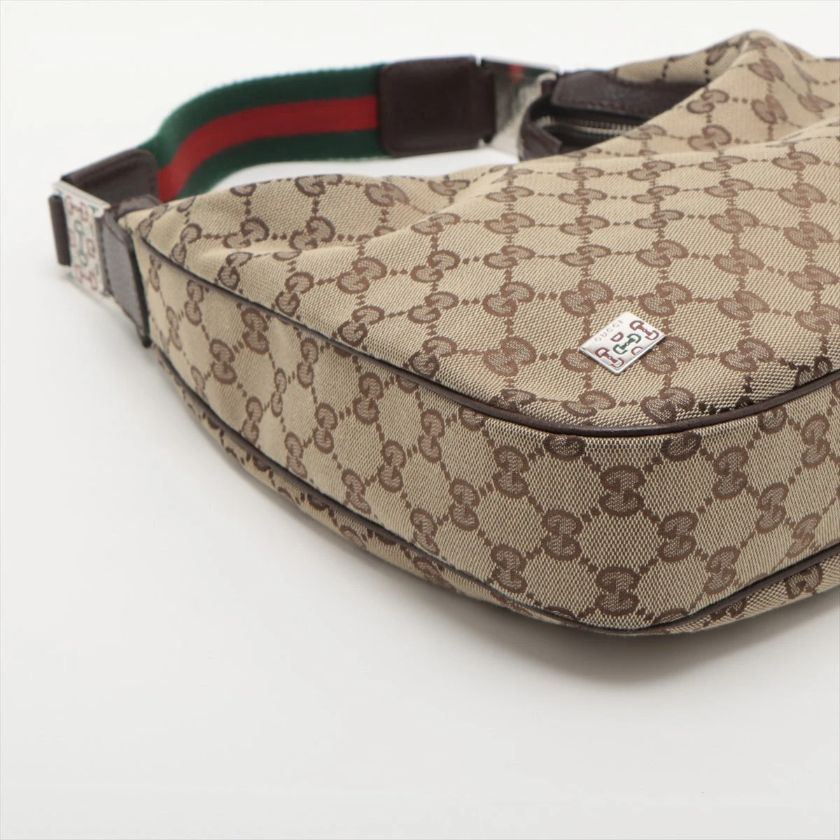 グッチ GGキャンバス キャンバス×レザー ワンショルダーバッグ  